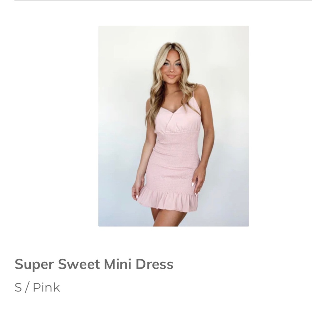 Small pink mini dress